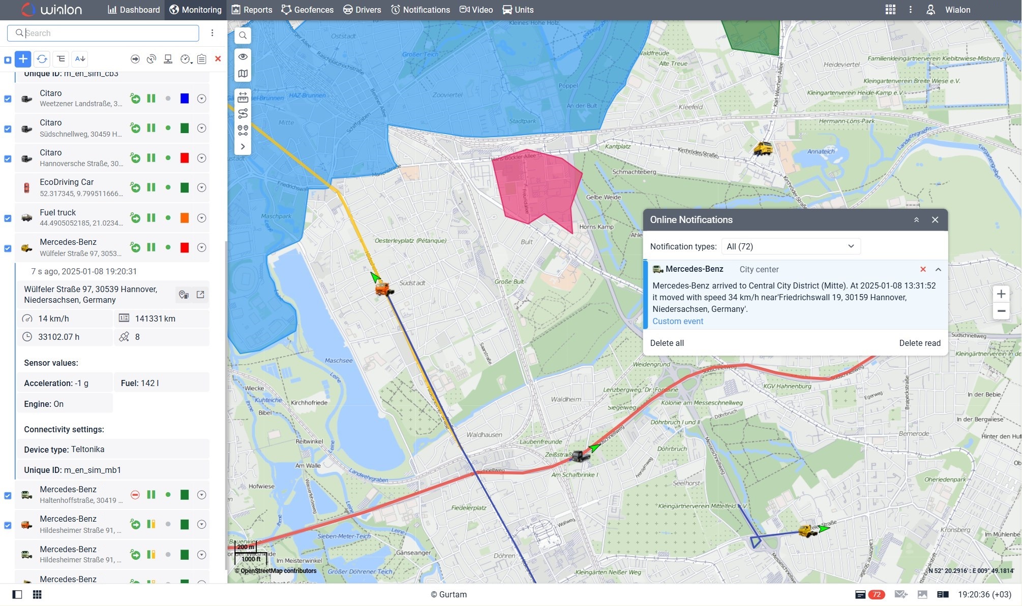 Real-time fleet tracking